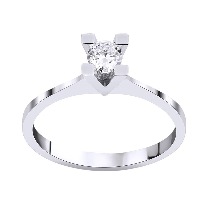 0,40 ct. Solitaire Diamond Ring w/14K Gold