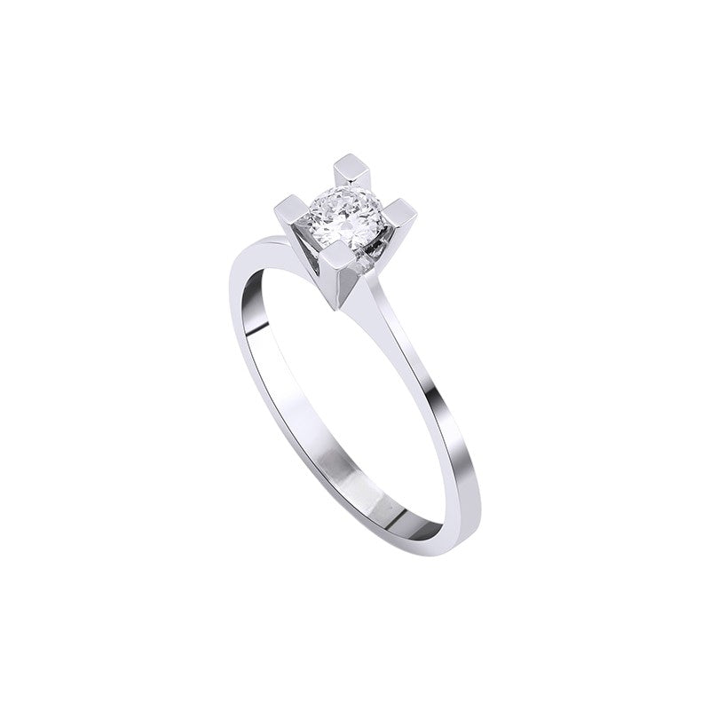 0,40 ct. Solitaire Diamond Ring w/14K Gold