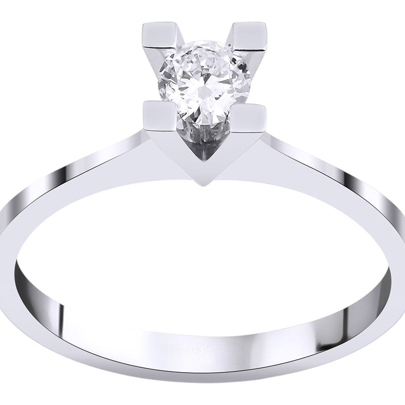 0,40 ct. Solitaire Diamond Ring w/14K Gold