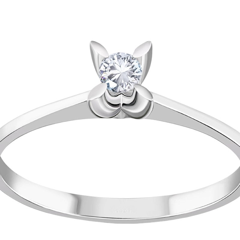 0,20 ct. Solitaire Diamond Ring w/8K Gold