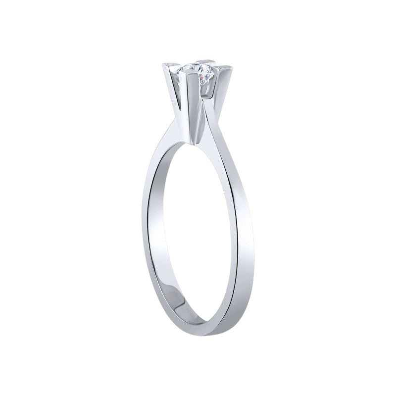 0,25 ct. Solitaire Diamond Ring w/14K Gold
