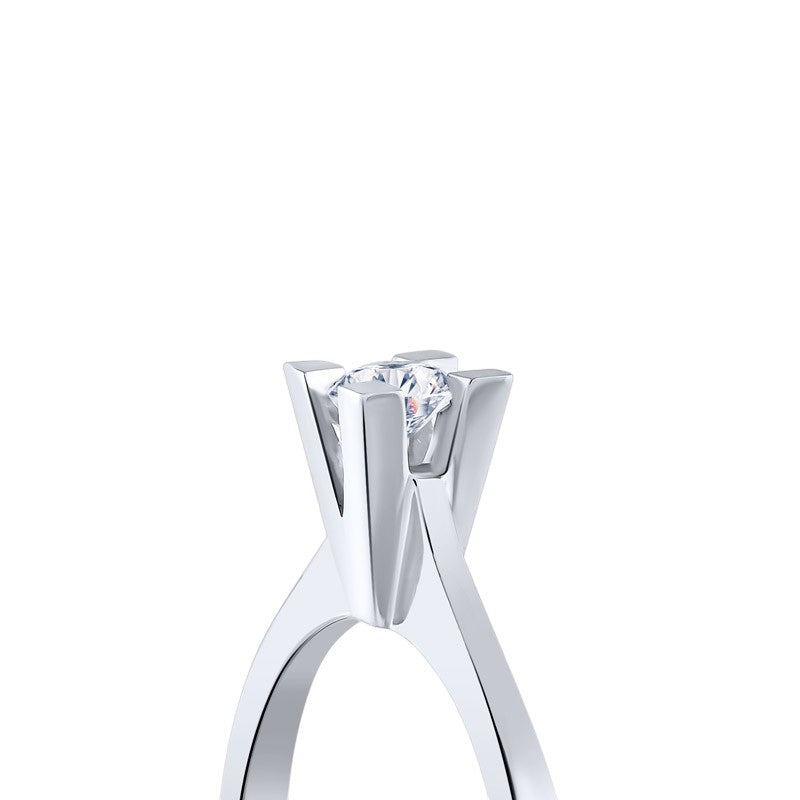 0,25 ct. Solitaire Diamond Ring w/14K Gold