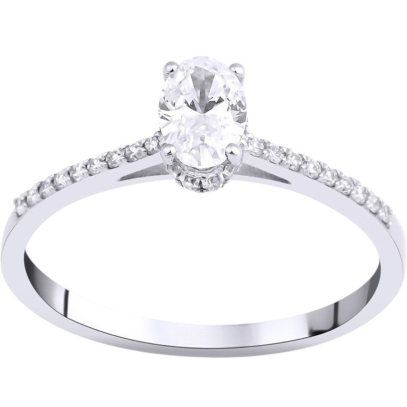 0,50 ct. Solitaire Diamond Ring w/14K Gold
