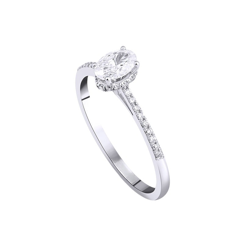 0,50 ct. Solitaire Diamond Ring w/14K Gold
