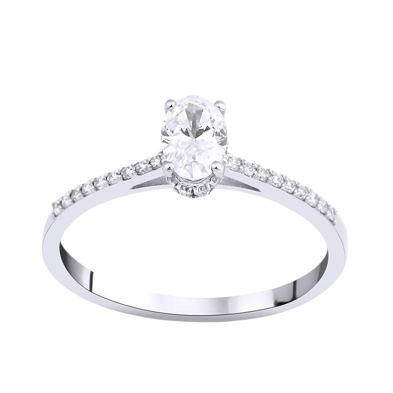 0,50 ct. Solitaire Diamond Ring w/14K Gold