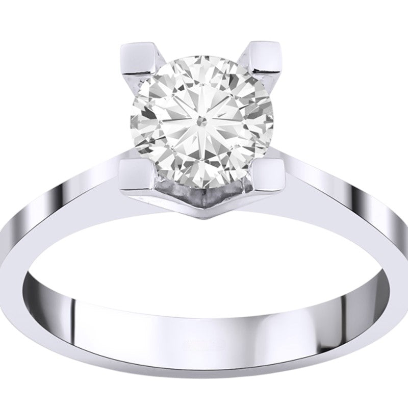 0,90 ct. Solitaire Diamond Ring w/14K Gold