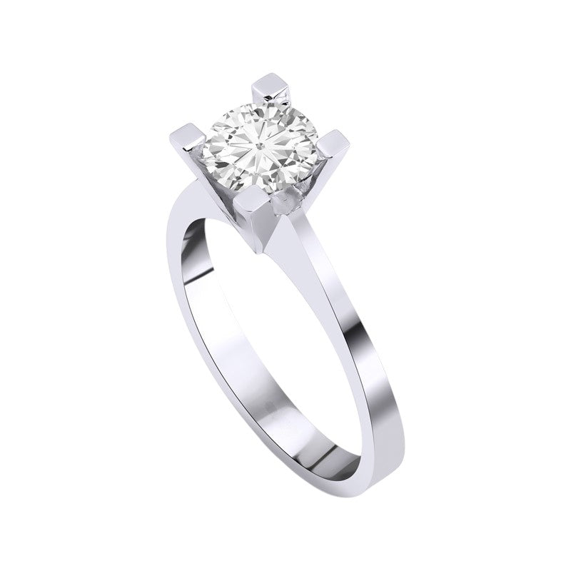 0,90 ct. Solitaire Diamond Ring w/14K Gold