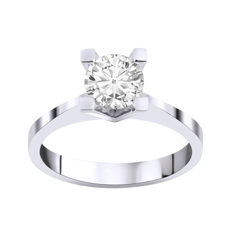 0,90 ct. Solitaire Diamond Ring w/14K Gold