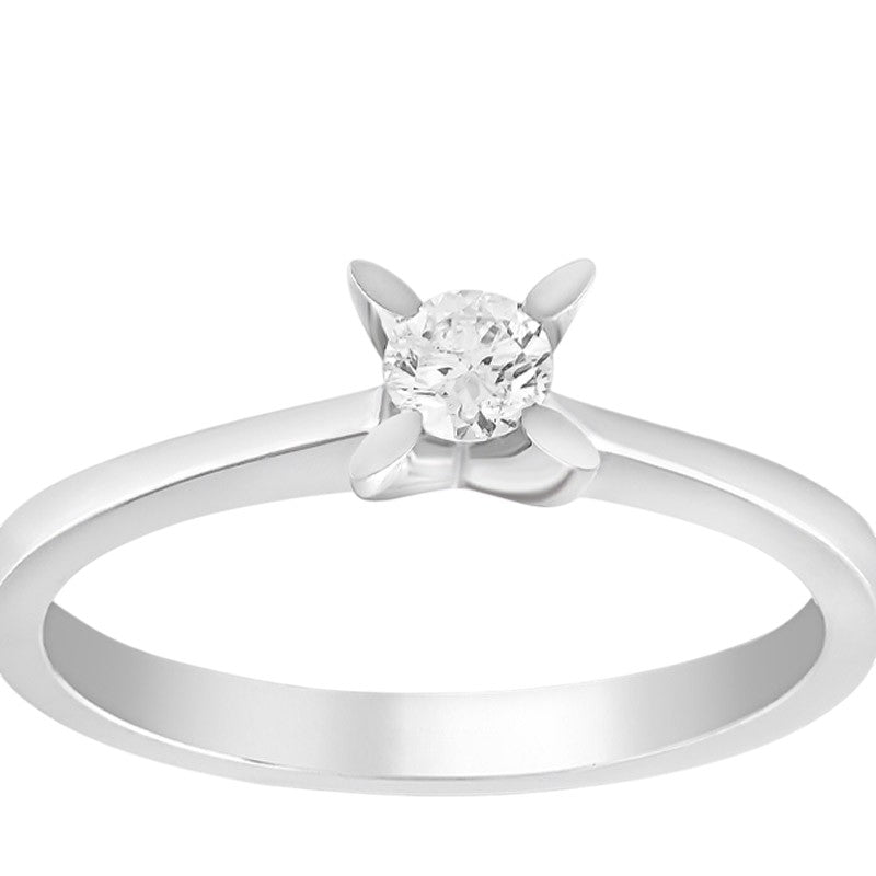 0,35 ct. Solitaire Diamond Ring w/14K Gold