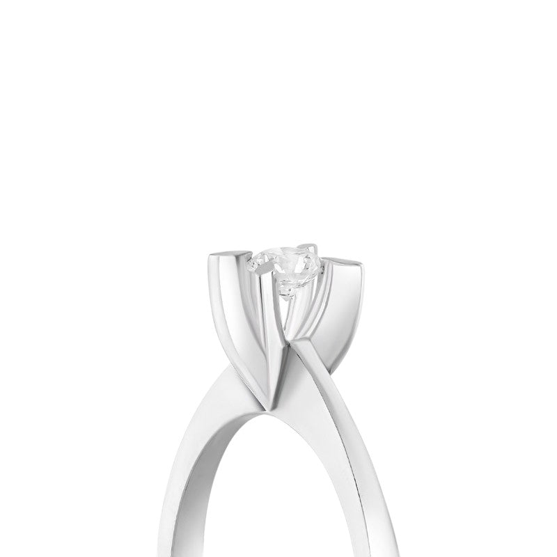 0,35 ct. Solitaire Diamond Ring w/14K Gold