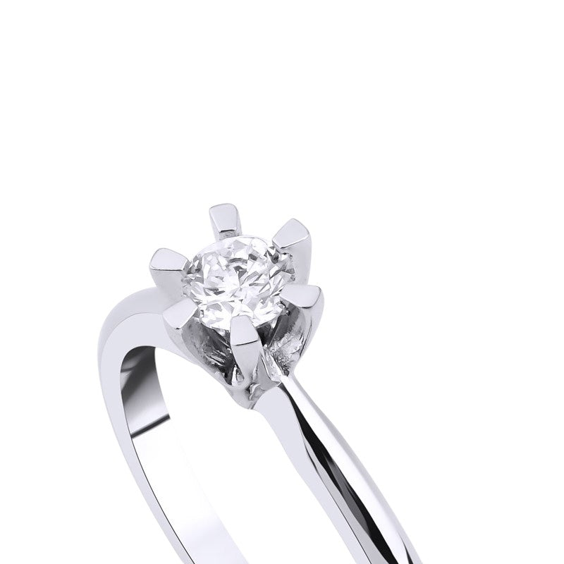 0,15 ct. Solitaire Diamond Ring w/14K Gold