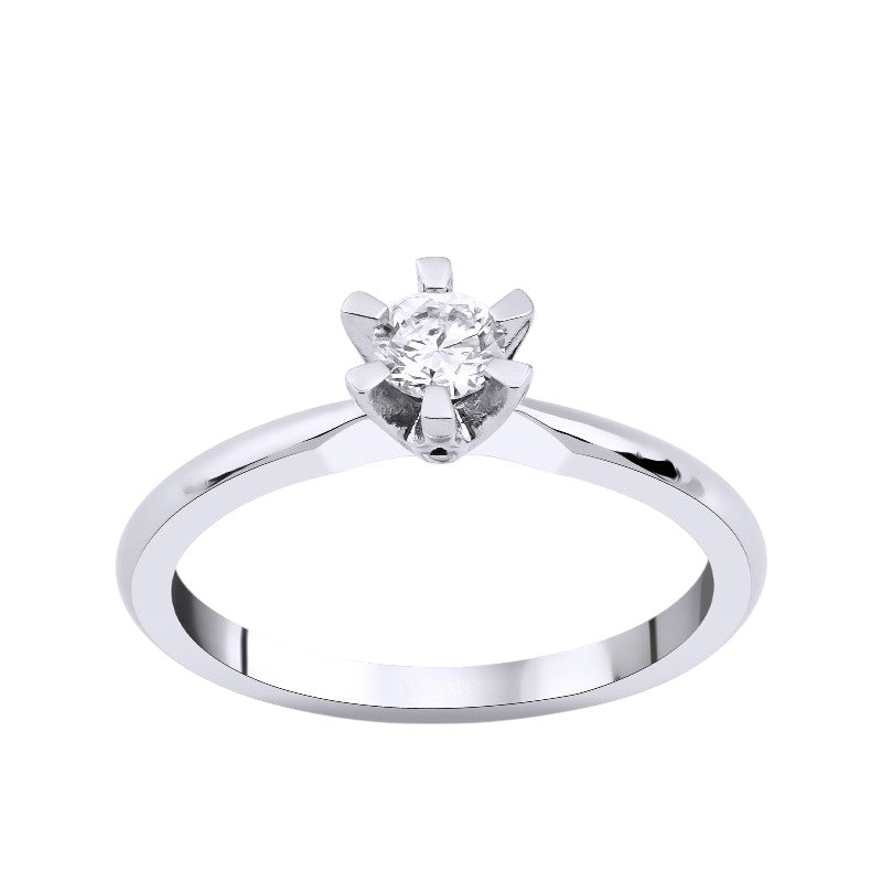 0,15 ct. Solitaire Diamond Ring w/14K Gold