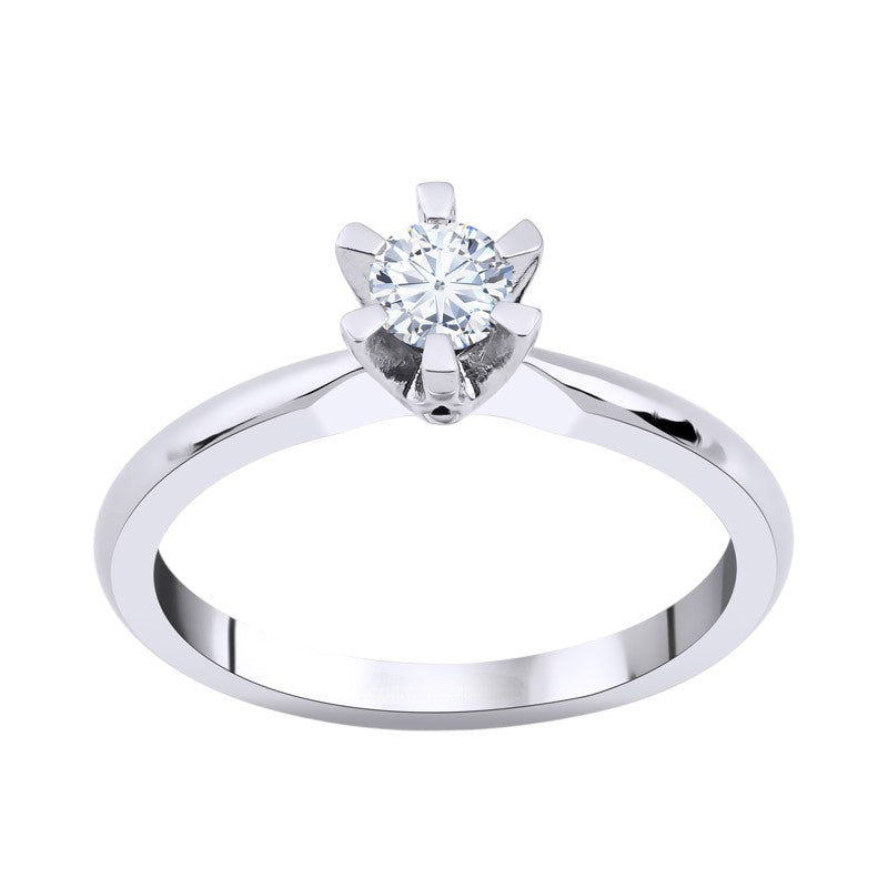 0,30 ct. Solitaire Diamond Ring w/14K Gold
