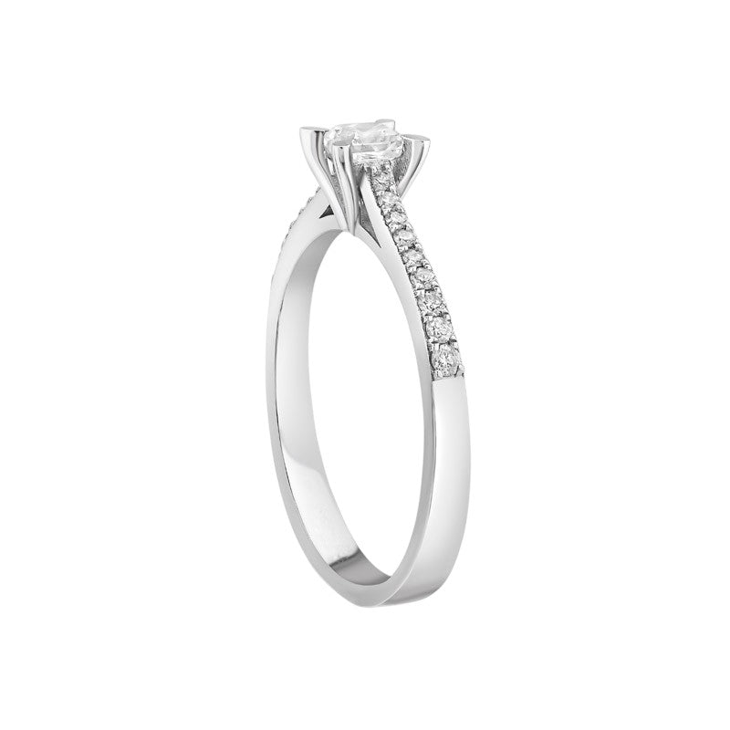 0,50 ct. Solitaire Diamond Ring w/14K Gold