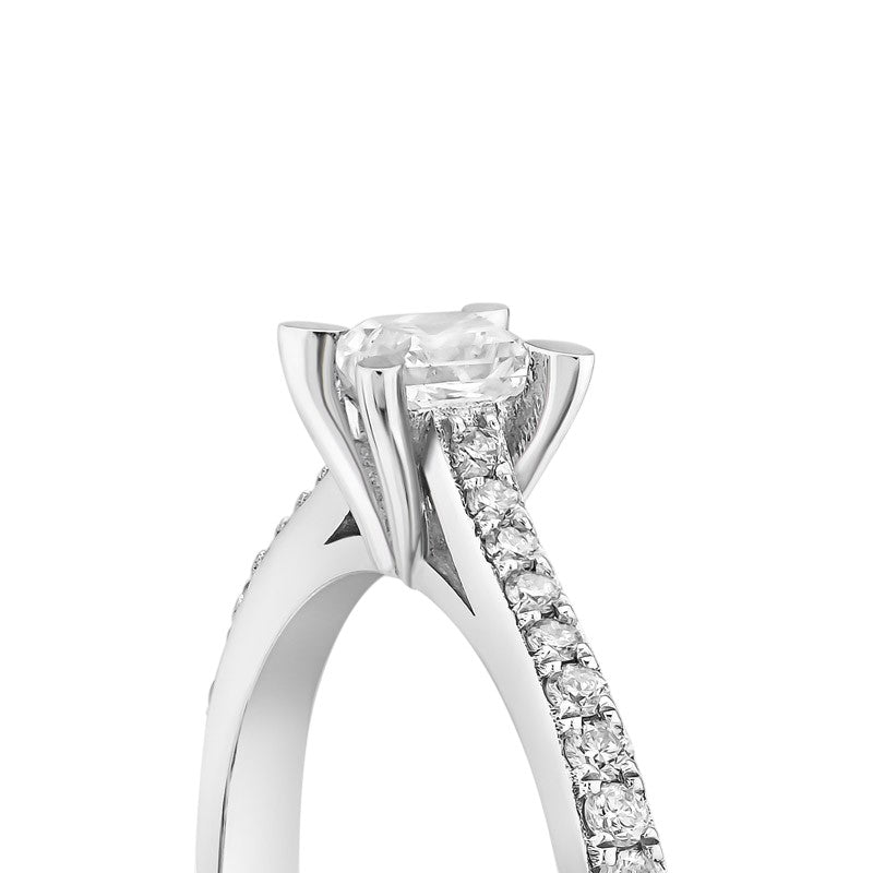 0,50 ct. Solitaire Diamond Ring w/14K Gold