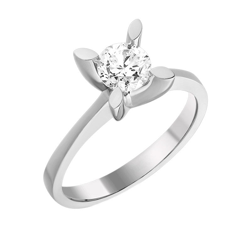 0,50 ct. Solitaire Diamond Ring w/14K Gold