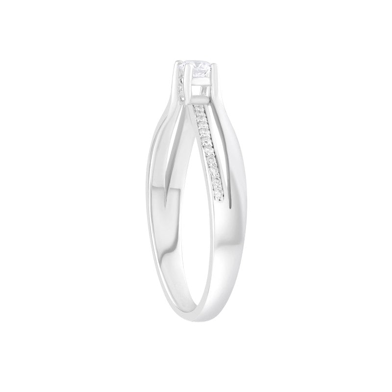 0,25 ct. Solitaire Diamond Ring w/14K Gold