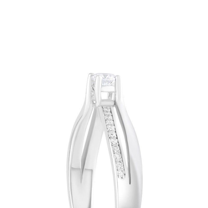 0,25 ct. Solitaire Diamond Ring w/14K Gold