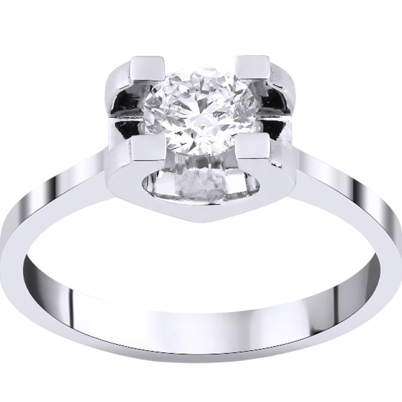 0,20 ct. Solitaire Diamond Ring w/14K Gold