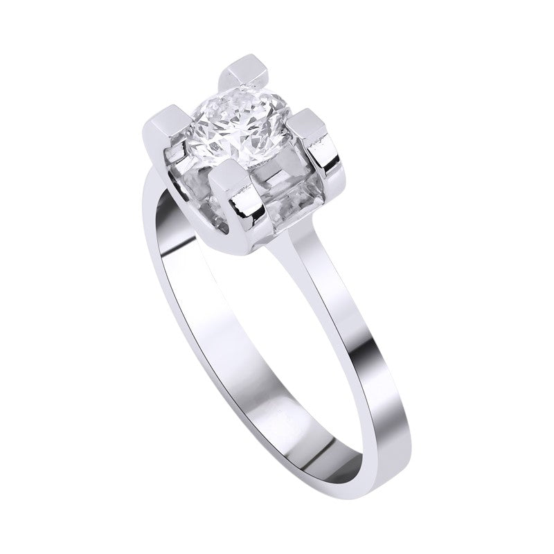 0,35 ct. Solitaire Diamond Ring w/14K Gold
