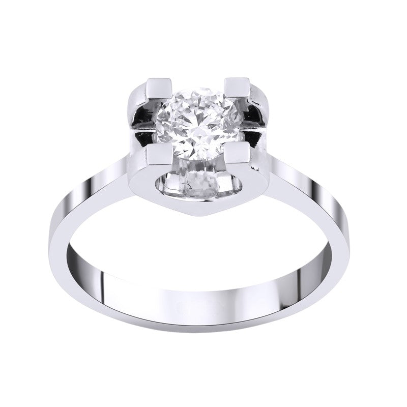 0,35 ct. Solitaire Diamond Ring w/14K Gold