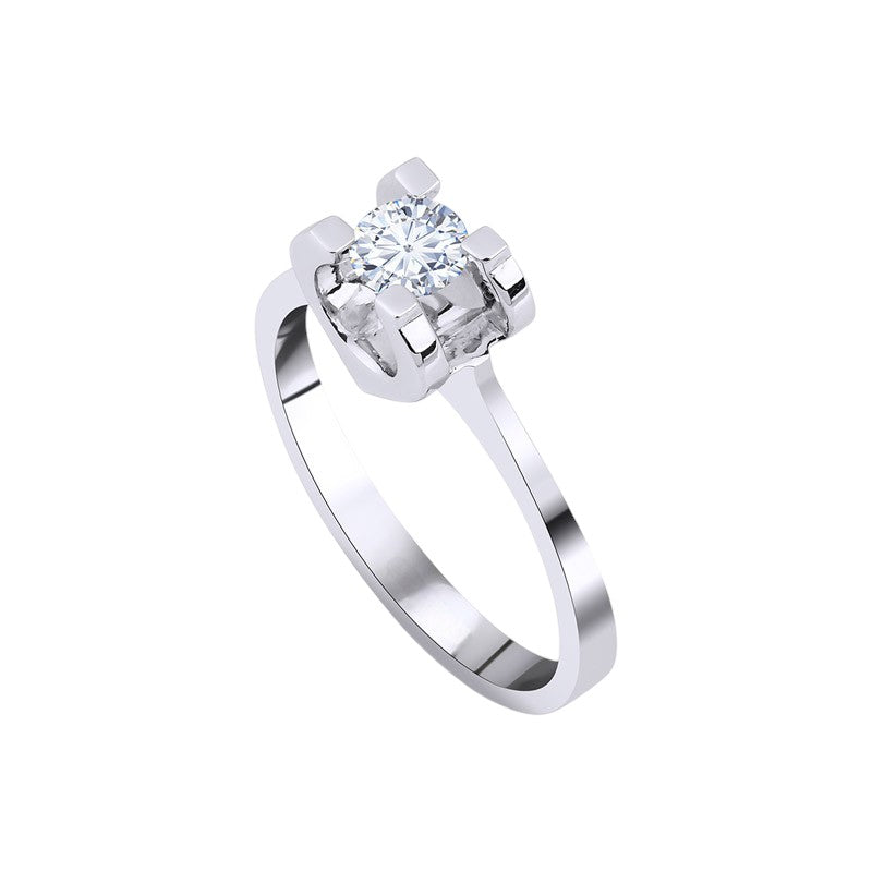 0,40 ct. Solitaire Diamond Ring w/14K Gold
