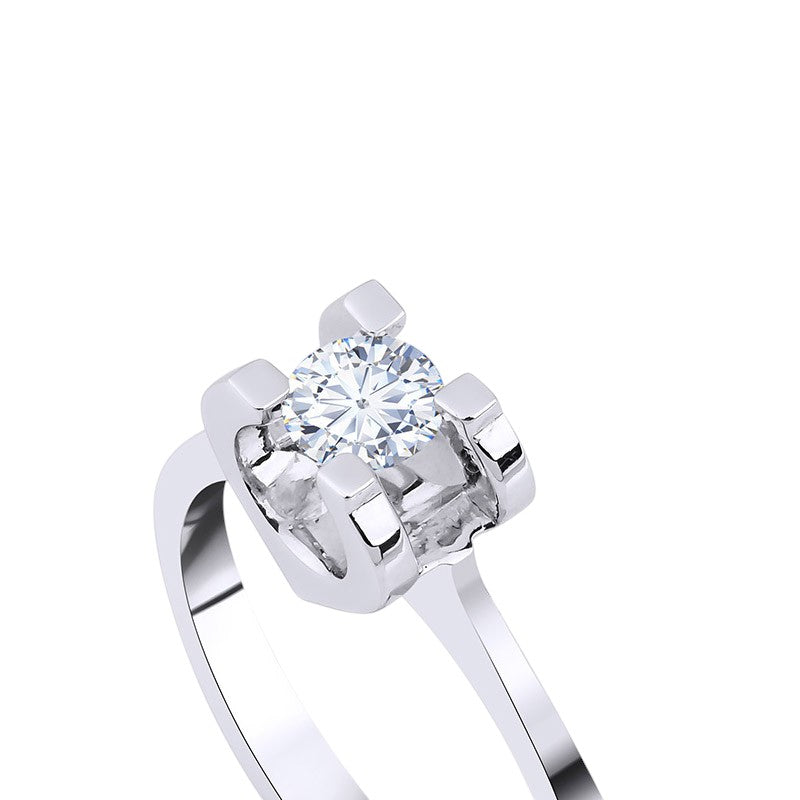 0,40 ct. Solitaire Diamond Ring w/14K Gold
