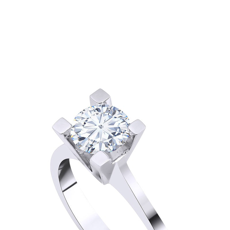 0,95 ct. Solitaire Diamond Ring w/14K Gold