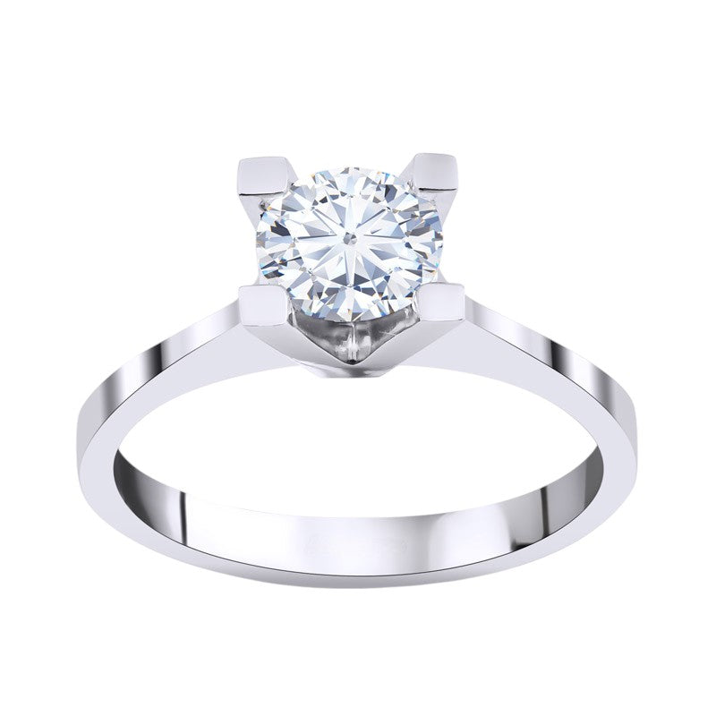 0,95 ct. Solitaire Diamond Ring w/14K Gold