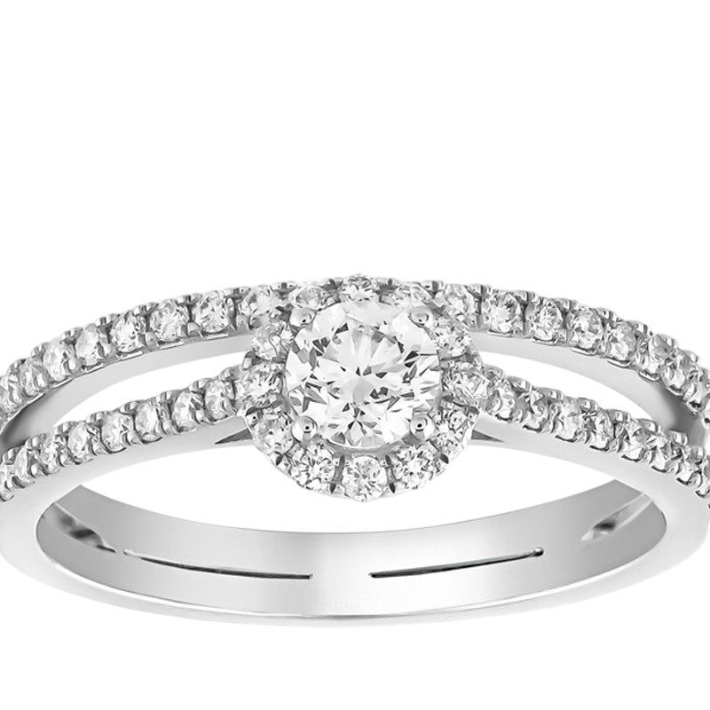 0,70 ct. Solitaire Diamond Ring w/14K Gold