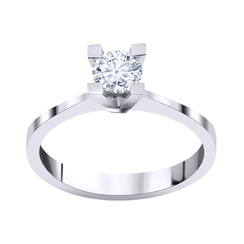 0,50 ct. Solitaire Diamond Ring w/14K Gold