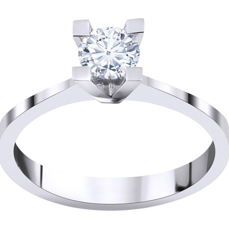 0,50 ct. Solitaire Diamond Ring w/14K Gold