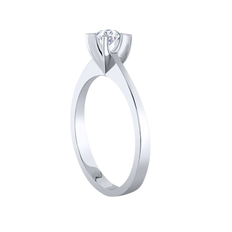 0,10 ct. Solitaire Diamond Ring w/8K Gold