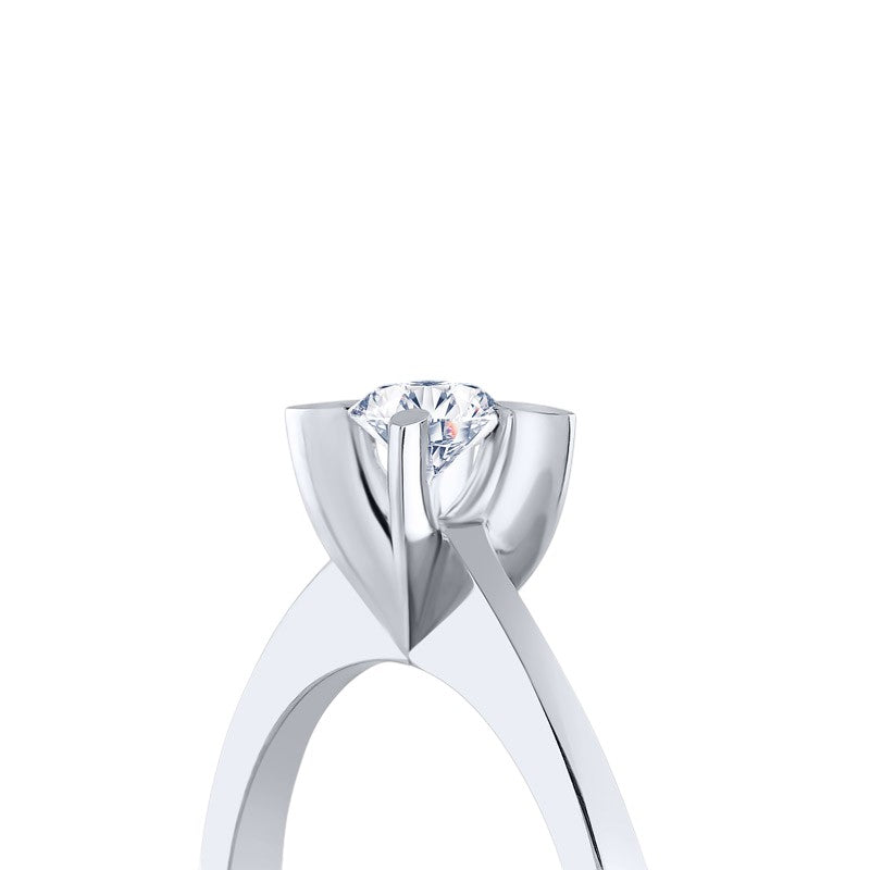 0,10 ct. Solitaire Diamond Ring w/8K Gold