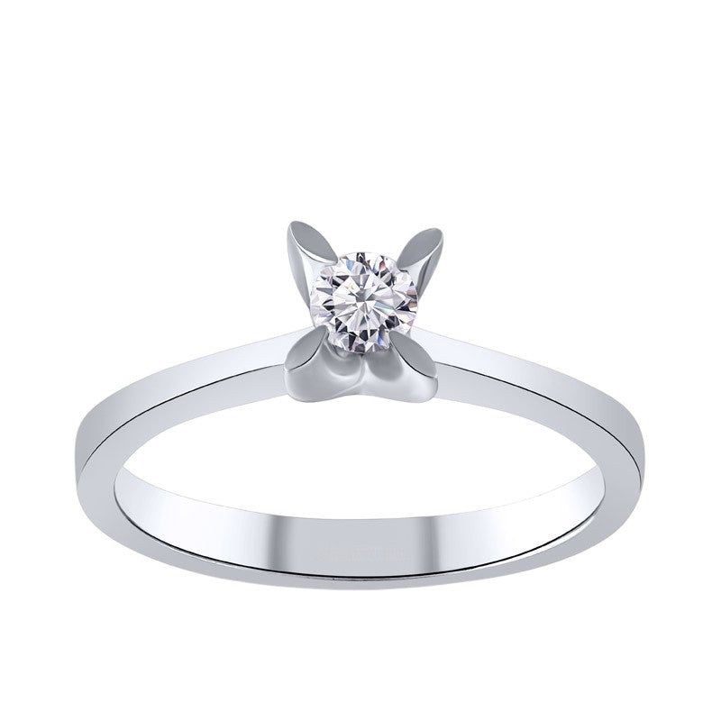 0,10 ct. Solitaire Diamond Ring w/8K Gold