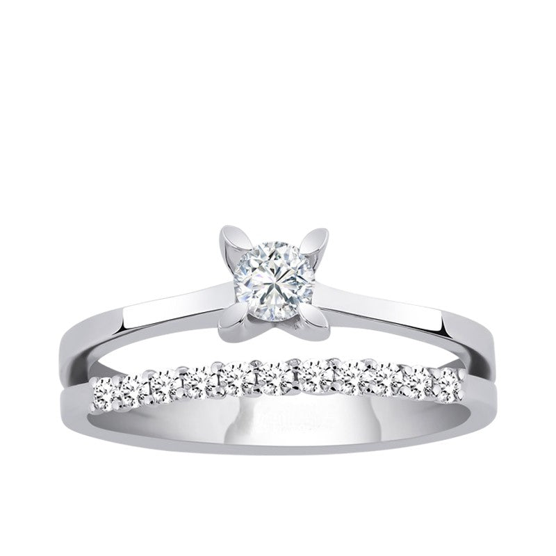 0,40 ct. Solitaire Diamond Ring w/14K Gold