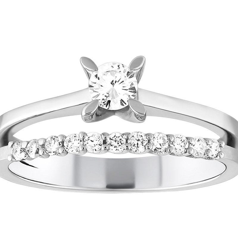 0,30 ct. Solitaire Diamond Ring w/14K Gold