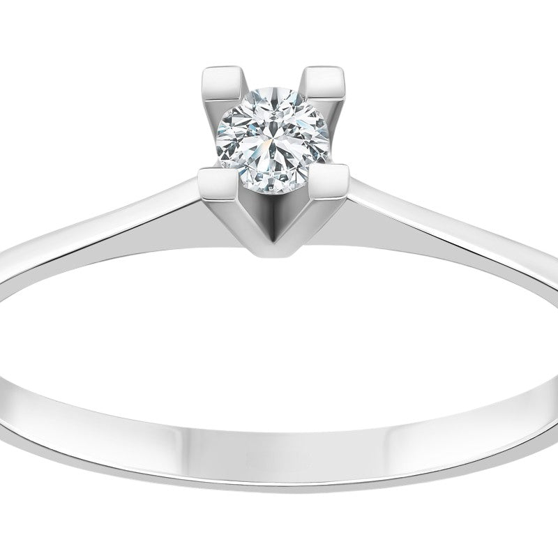 0,10 ct. Solitaire Diamond Ring w/14K Gold