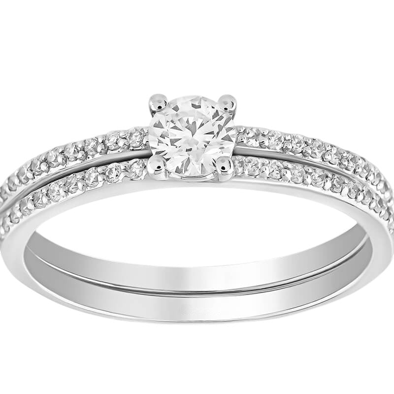 0,50 ct. Solitaire Diamond Ring w/14K Gold