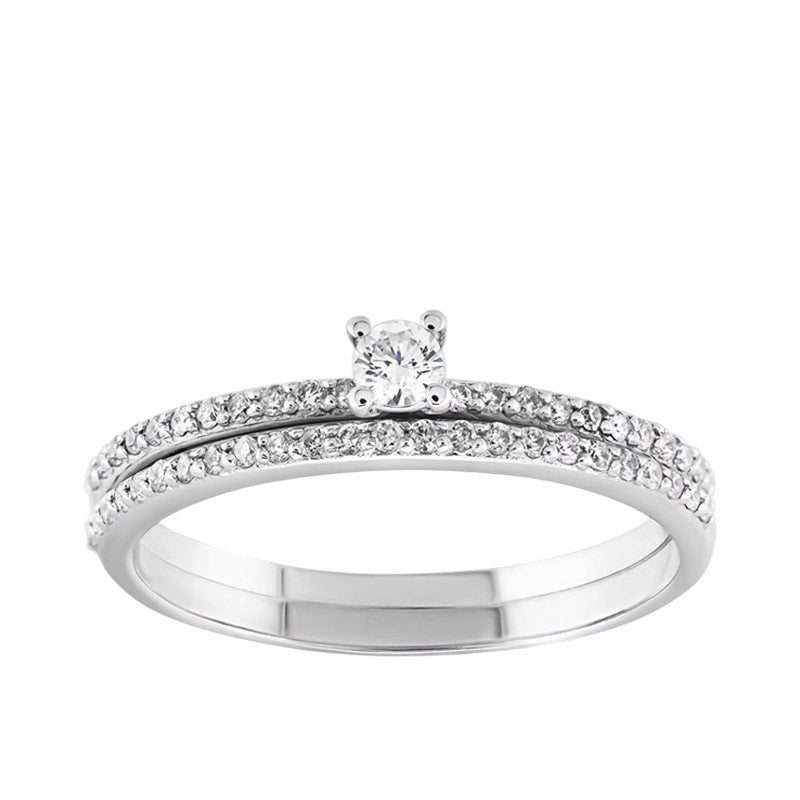 0,30 ct. Solitaire Diamond Ring w/14K Gold