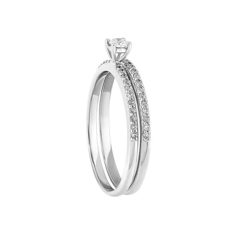 0,30 ct. Solitaire Diamond Ring w/14K Gold