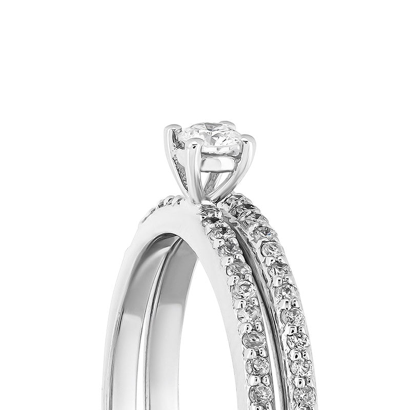 0,30 ct. Solitaire Diamond Ring w/14K Gold