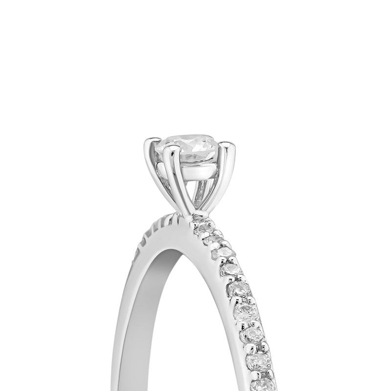 0,20 ct. Solitaire Diamond Ring w/14K Gold