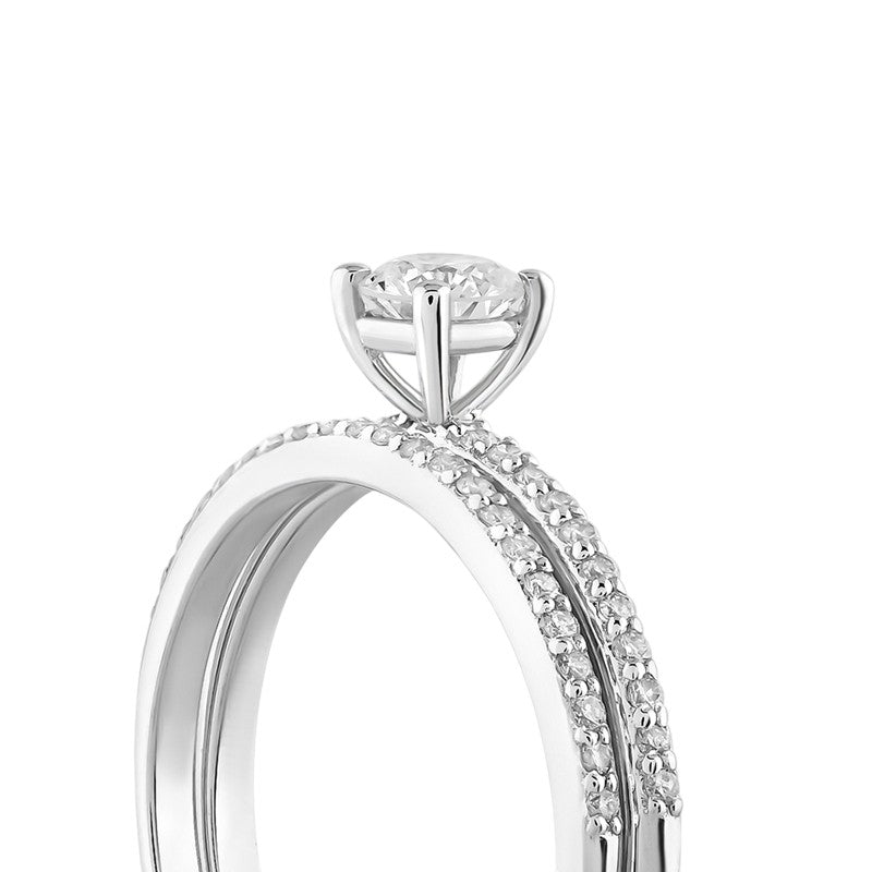 0,40 ct. Solitaire Diamond Ring w/14K Gold