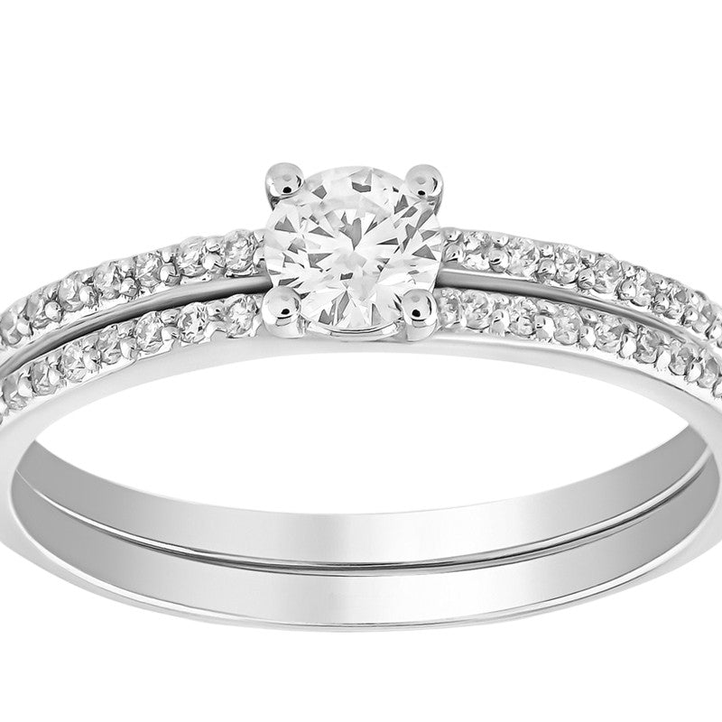0,40 ct. Solitaire Diamond Ring w/14K Gold