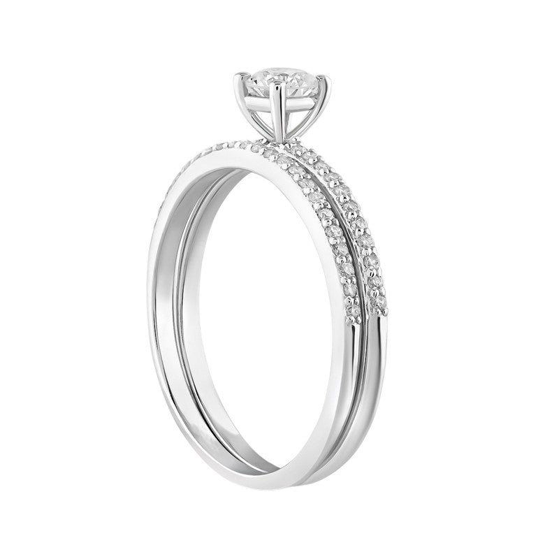 0,40 ct. Solitaire Diamond Ring w/14K Gold