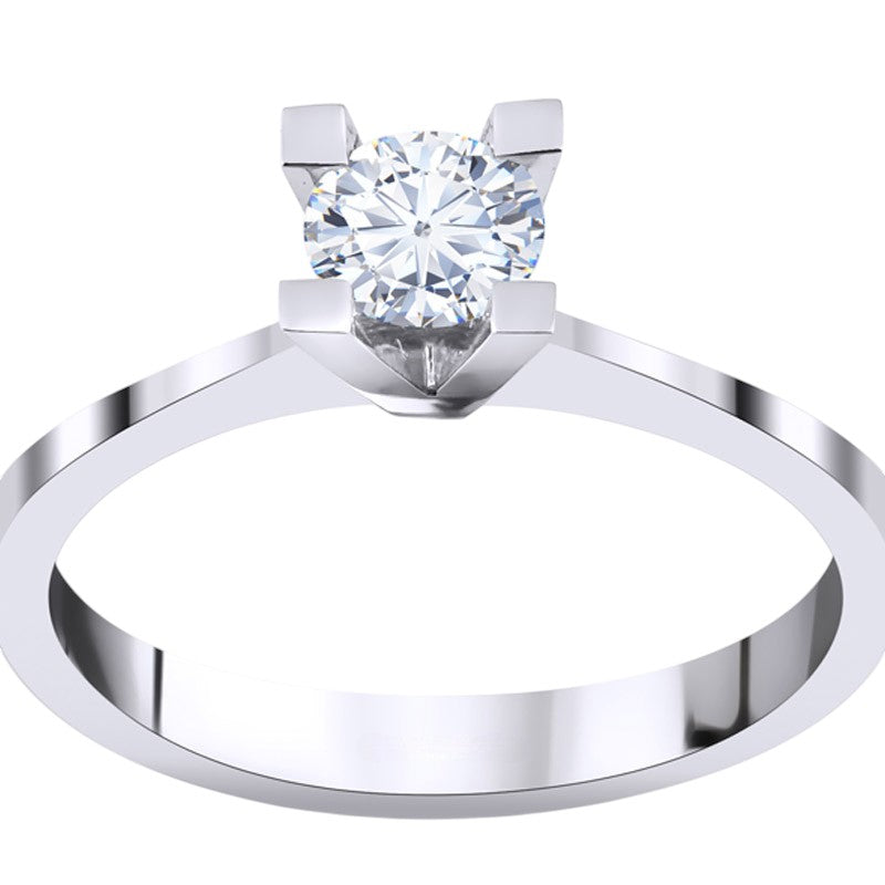 0,70 ct. Solitaire Diamond Ring w/14K Gold