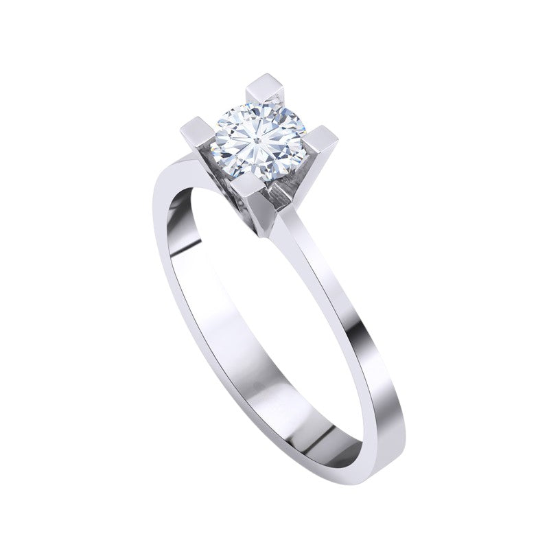 0,70 ct. Solitaire Diamond Ring w/14K Gold