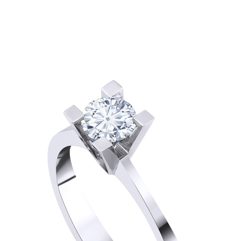 0,70 ct. Solitaire Diamond Ring w/14K Gold