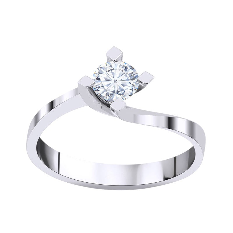 0,40 ct. Solitaire Diamond Ring w/14K Gold